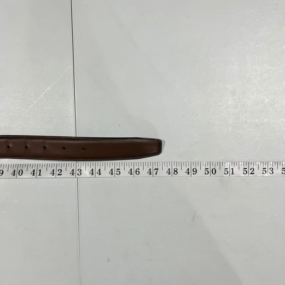Perry Ellis Old Money Staple Mens Brown Leather Dress Belt Size 40 Modern Office